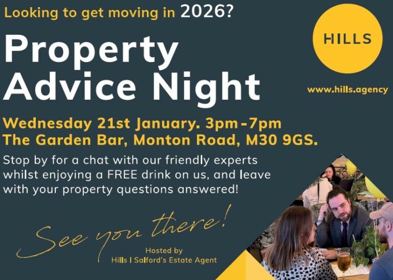 Property Advice Night – Wednesday 21st January 3pm – 7pm – Garden Bar & Restaurant Monton Village